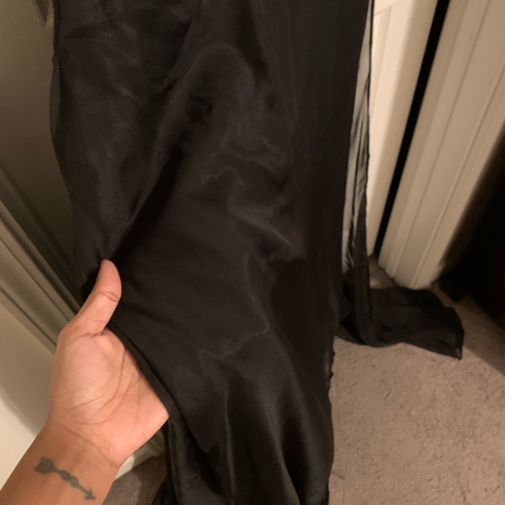 Floor-length black evening gown